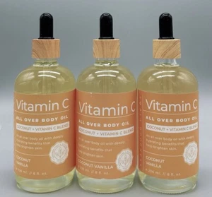 [3] Earth Goodness Kokosnuss + Vitamin C Ganzkörperöl ~ Kokosnuss Vanille ~ 8oz - Bild 1 von 6