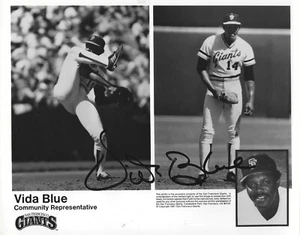 Autographed 8x10 Vida Blue San Francisco Giants Pitcher Oakland A's (d 2023) - Picture 1 of 1