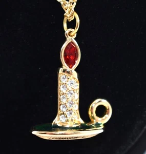 COLLAR DE VELAS DE NAVIDAD SWAROVSKI FIRMADO DE COLECCIÓN - Imagen 1 de 10