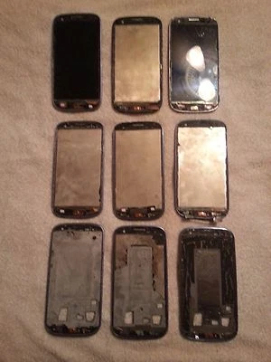 Lot of 9 Samsung Galaxy S3 S III Midframe Middle Frame Bezel Chassis I535/R530  - Image 1 of 4
