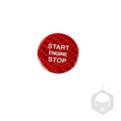 Kohlefaser Automotor Start Stop Knopf Zünd Aufkleber Für Audi A4 A5 A6 Q5 Q7 02 • 12.69€
