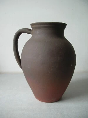 Ancienne cruche pichet broc en terre cuite de Normandie pour 24,2 cm - Photo 1/4