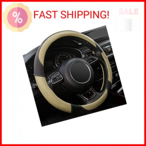 Universal Car Steering Wheel Cover Breathable Anti-Slip, 15 inch Microfiber Leat - Picture 1 of 2