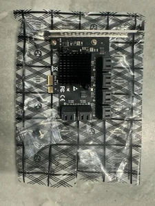 Carte PCIe SATA 12 Ports Carte D'extension Contrôleur PCIe vers SATA + 12 cable - Photo 1/3