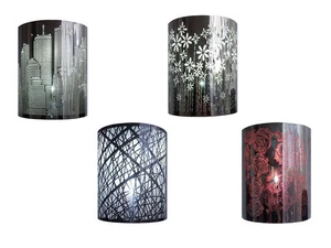 LASER CUT Polished Chrome Table Lamp shade Rose Design - Picture 1 of 3