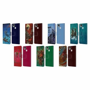 OFFICIAL DAVID LOZEAU SKELETON GRUNGE LEATHER BOOK CASE FOR ASUS ZENFONE PHONES - Picture 1 of 6