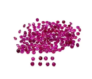 Natural Ruby Round Cut Loose Gemstone Lot 85 Pcs 1 MM - Picture 1 of 5