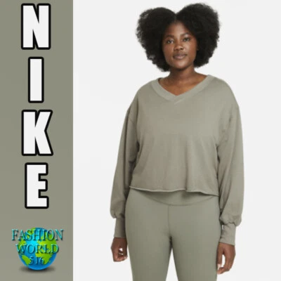 Nike Yoga Luxe V Neck Fleece Training Top Women's Size 3X ( Plus Size ) DC5406 - Image 1 of 4