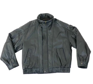 Vintage Members Only Leather Jacket Moto Rider Black VTG Sz XL - Picture 1 of 11