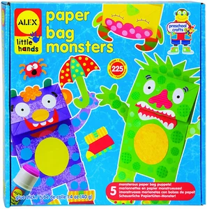 Alex Little Hands Papiertüte Monster Kinder Kleinkind Kunst und Handwerk Aktivität - Bild 1 von 6