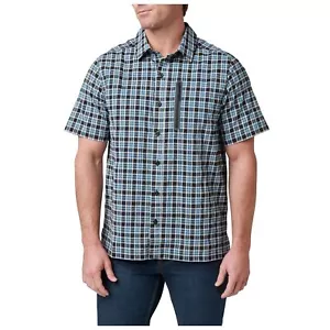 5.11 Tactical Men's Marksman Utility Plaid Short Sleeve Shirt, Style 71216 - Picture 1 of 10
