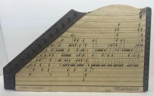 Vintage "Harbert Italiana Harp Milano Italy" with Sheet Music and Tuning Tool - Picture 1 of 11