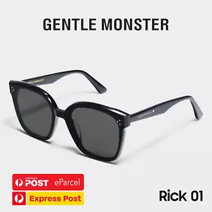 Gentle Monster Jennie Rick 01 Square Frame Black Sunglasses UV Oversized Unisex - Picture 1 of 4