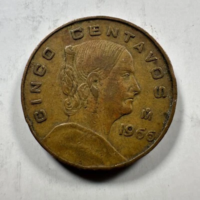 MÉXICO 5 CENTAVOS 1966-Mês - Imagem 1 de 2