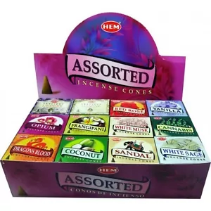 20pcs CHOOSE SCENT 2x10pc Boxes Bulk HEM Incense Cones Insence Sticks Dhoop Cone - Picture 1 of 3