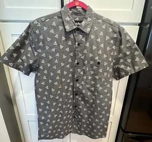 Harry Potter Mens Shirt Size SMALL Gray Button Front Casual Cotton Lightweight - Picture 1 of 7