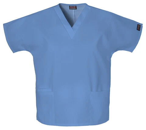 Cherokee 4700 V Neck 2 Pocket Scrub Top Ciel Blue Medium