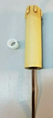 PORTALAMPADE E14 A CANDELA IN LEGNO ANTICO 25X80mm - Immagine 1 di 4