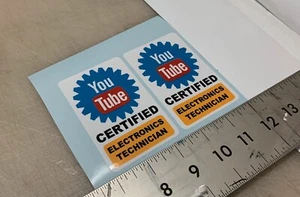 Youtube certified ELECTRONICS Technician ASE Sticker SMALL ELECTRICIAN - Picture 1 of 1