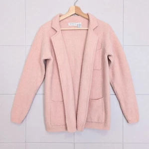 Vintage 90s Liz Claiborne Collection Lambswool Angora Soft Shawl Collar Cardigan - Picture 1 of 4