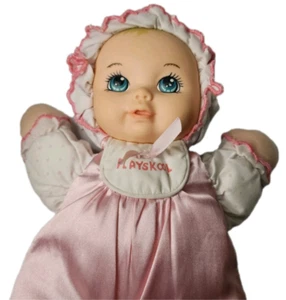 Playskool Soft Doll My Very Baby Caucasico Squeaker Pink Girl 1995 Vintage - Foto 1 di 11
