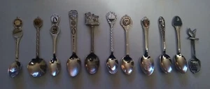 Vintage Souvenir Collectible Spoons States, US Cities and Countries Lot of 37 - Picture 1 of 9
