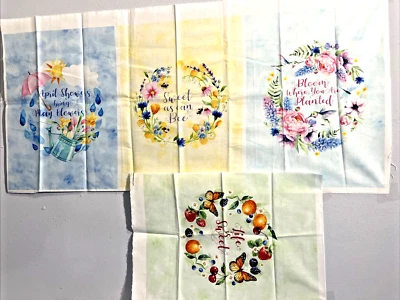 fabric panel WREATHS (4) Life is Sweet, Halloween , Thanksgiving, Christmas, - Image 1 of 4