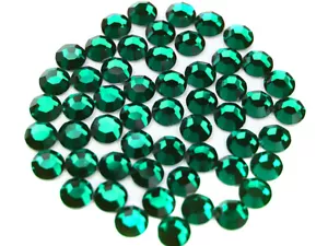 Green Turmaline Preciosa Genuine Czech 8-faceted ChatonRose Flatback Rhinestones - Picture 1 of 11