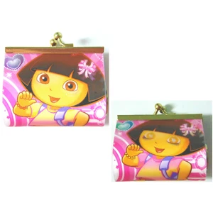 VTG DORA Explorer Kiss Lock Childrens COIN PURSE Lenticular Eyes Move Open Shut - Picture 1 of 8