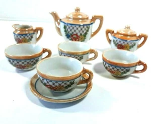 Child's Miniature Luster Tea Set Made In Occupied Japan 1940's - Picture 1 of 10