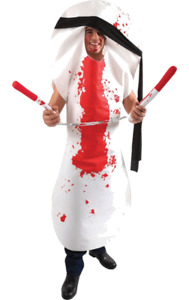 Mens Ninja Sanitary Towel Halloween Novelty Fancy Dress Costume