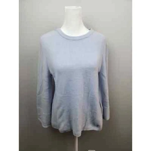Maglione Eileen Fisher Merino in lana *difettoso* Sx Xs, manica a campana blu chiaro - Foto 1 di 9