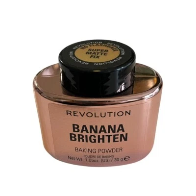NEW Makeup Revolution Banana Brighten Loose Baking Powder Super Matte Fix 1.05oz - Image 1 of 4