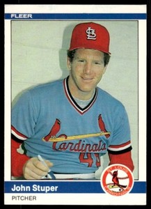 1984 Fleer John Stuper Baseball Card St. Louis Cardinals #337