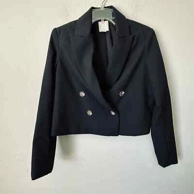Chaqueta de Esmoquin Recortada Joie Doble Pecho Negra Talla S B-1 Foto 1 de 4