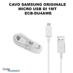 Cavo Dati Carica Ricarica Originale Samsung Galaxy S3 S4 S6 J3 J5 J7 Cavetto usb - Foto 1 di 1