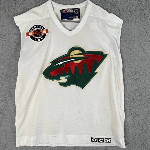 Minnesota Wild Jersey CCM Sleeveless White Cover