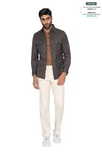 $3500 ISAIA NAPOLI Brown Overshirt Jacket Wool Sz M ( Similar to S Size ) - Picture 1 of 10