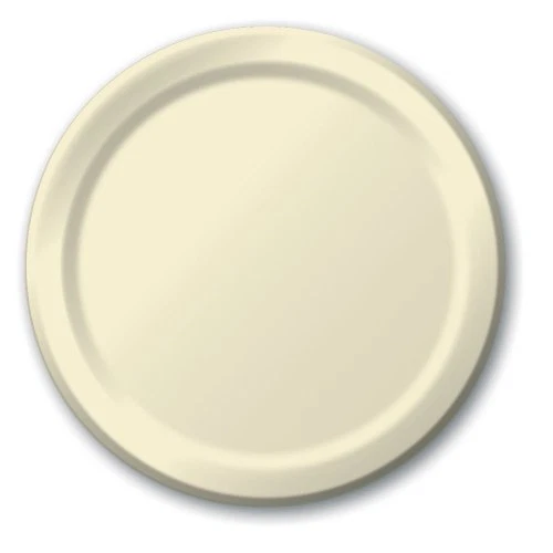 Creative Converting Touch of Color 24 Count Paper Lunch Plates Ivory