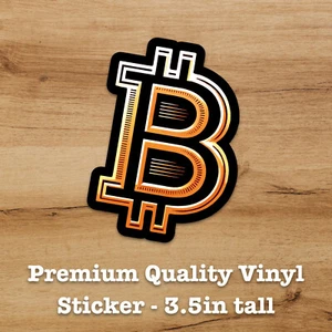 Calcomanía Bitcoin BTC Sticker Crypto logotipo vinilo premium 3.5 camión coche portátil HODL - Imagen 1 de 1