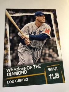 2020 Topps WARriors of the Diamond Jumbo 5x7 Lou Gehrig Yankees WOD8 05/10