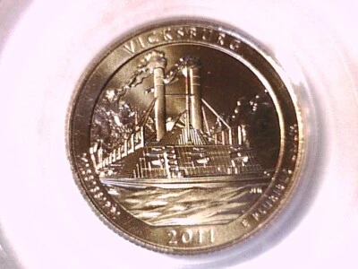 Vicksburg NP 2011 P Washington Quarter PCGS MS 66 20540444 - Image 1 of 3