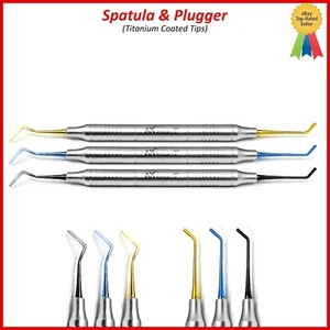 Dental Composite Filling Instruments Spatula & Plugger Titanium Coated Tips - Picture 1 of 8