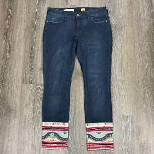 Anthropologie Pilcro and the Letterpress Stet Patchwork dunkel gewaschen dünne Jeans - Bild 1 von 9