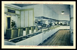 MONTREAL Quebec Postal 1910s Drummond Edificio Traymore Cafetería Publicidad - Imagen 1 de 2