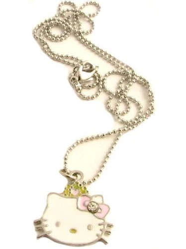 COLLANA girocollo pendente HELLO KITTY hallo Kitti icon moda donna ragazza toon - Immagine 1 di 1