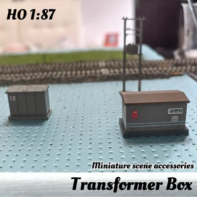 1:87 HO Scale Substation Transformer Model for Railway Layouts & Diorama Scenes - Image 1 of 4