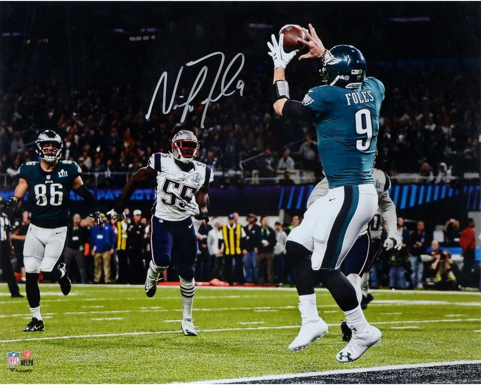 Foto firmada por Nick Foles Eagles Super Bowl LII Champs 16x20 Captura de touchdown Foto 1 de 1