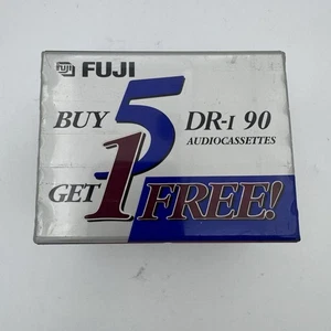 Fuji DR-I 90 Minute Extra Slim Audio Cassette Tapes – 6 Pack – Sealed & New VTG - Picture 1 of 2