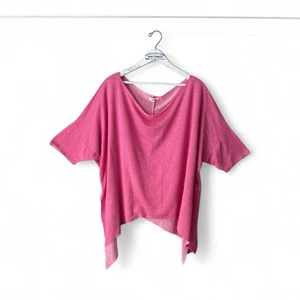 Adora Gumdrop Pink Asymmetrical Hem Bat Wing Sleeve Top Size M - Picture 1 of 5